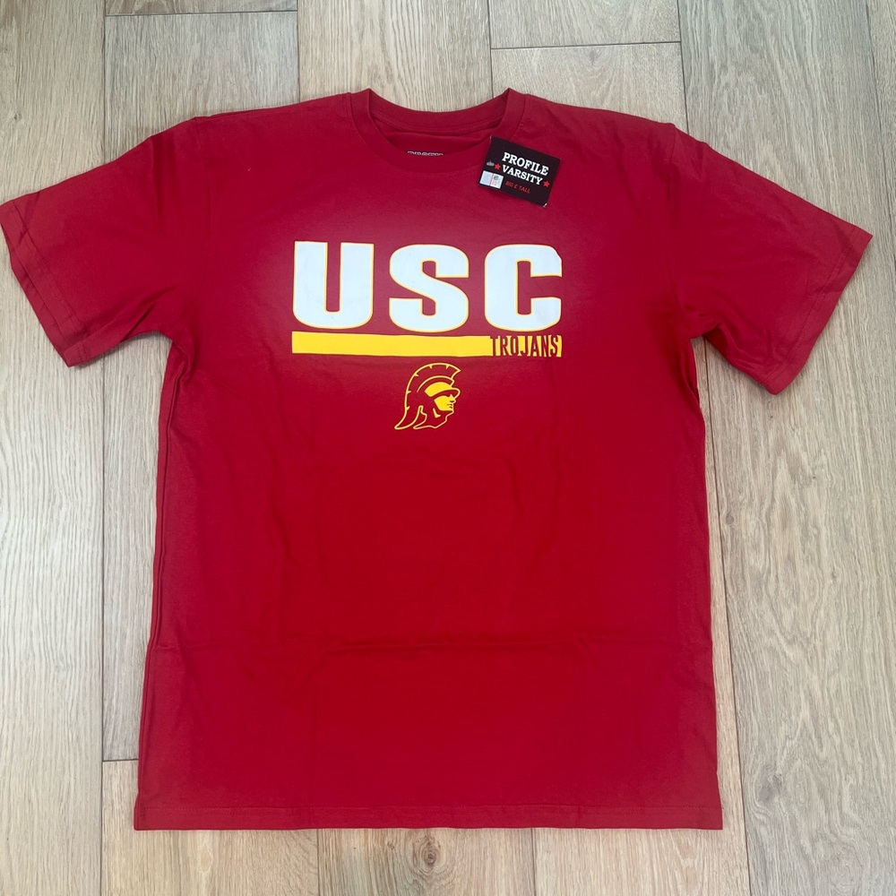 USC Trojans Profile‎ Varsity Cotton T- Shirt XLT -New